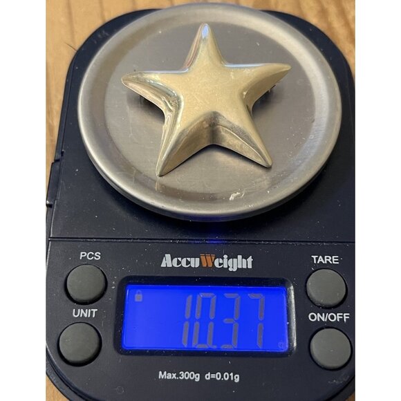 Vintage Tiffany & Co Mexico 925 Sterling Silver Puffy Star Brooch Pin 10.37 g - Picture 4 of 9